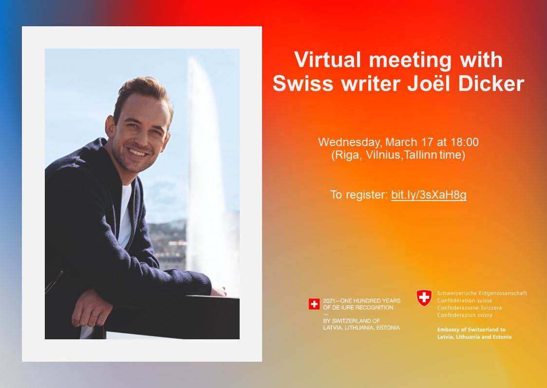 Rencontre virtuelle avec l'écrivain suisse Joël Dicker - Institut français  d'Estonie